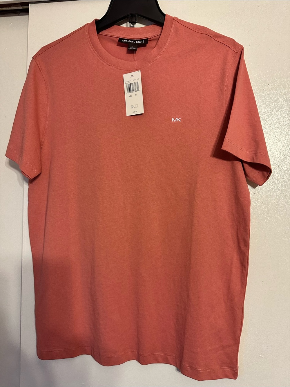 Michael Kors Men’s Coral-Red Short Sleeve Crewneck Tee